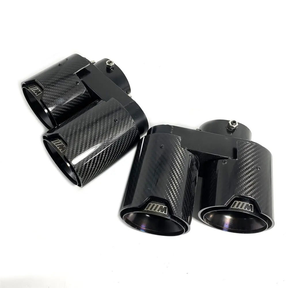 M PERFORMANCE QUAD CARBON FIBER EXHAUST TIPS FOR BMW X5 G05 X6 G06 X7 G07