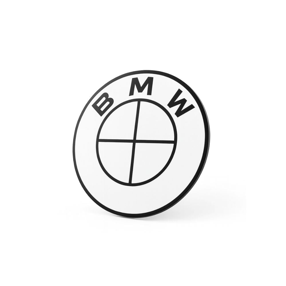 BMW WHITE EMBLEM BADGE