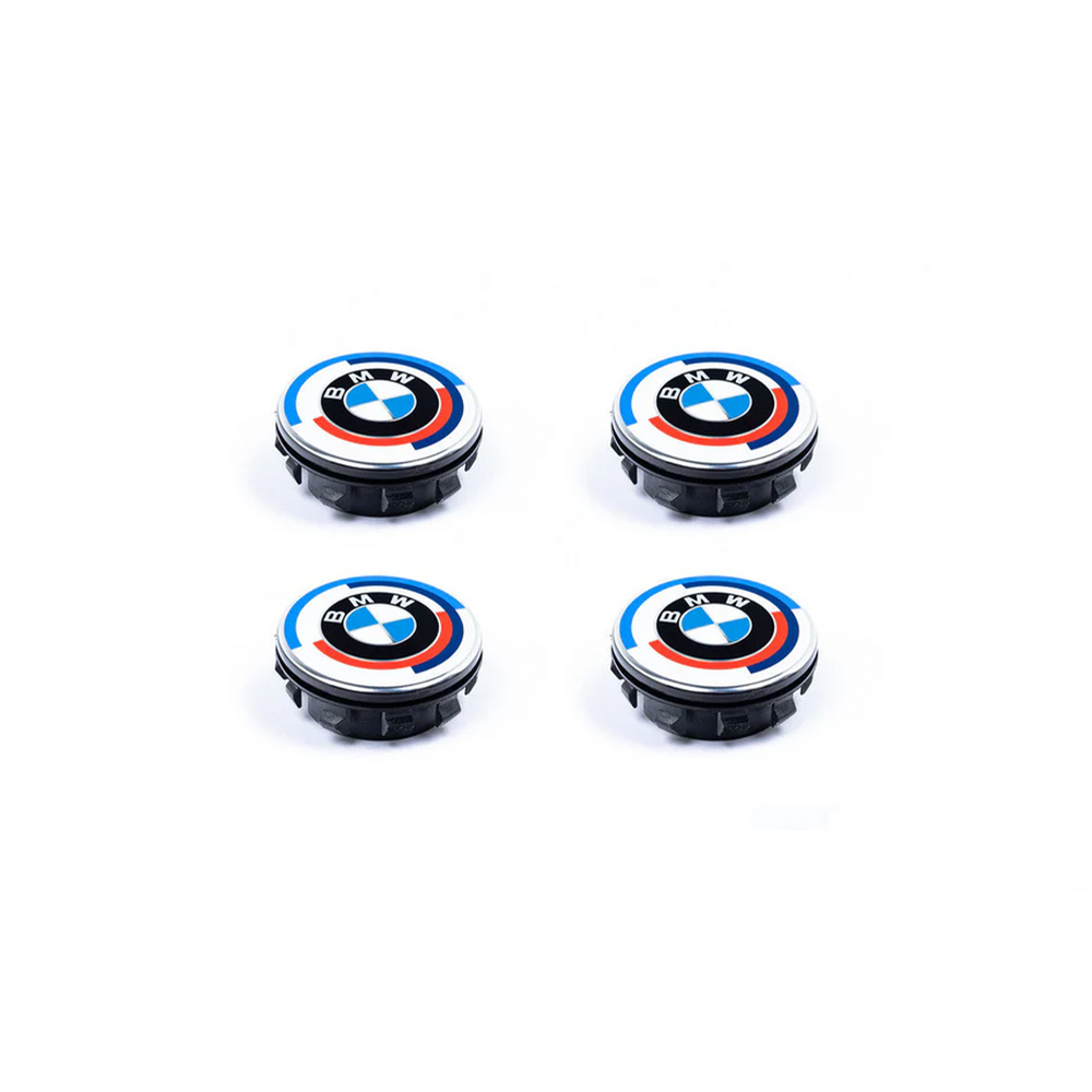 BMW 50TH ANNIVERSARY FLOATING WHEEL CENTRE CAP SET