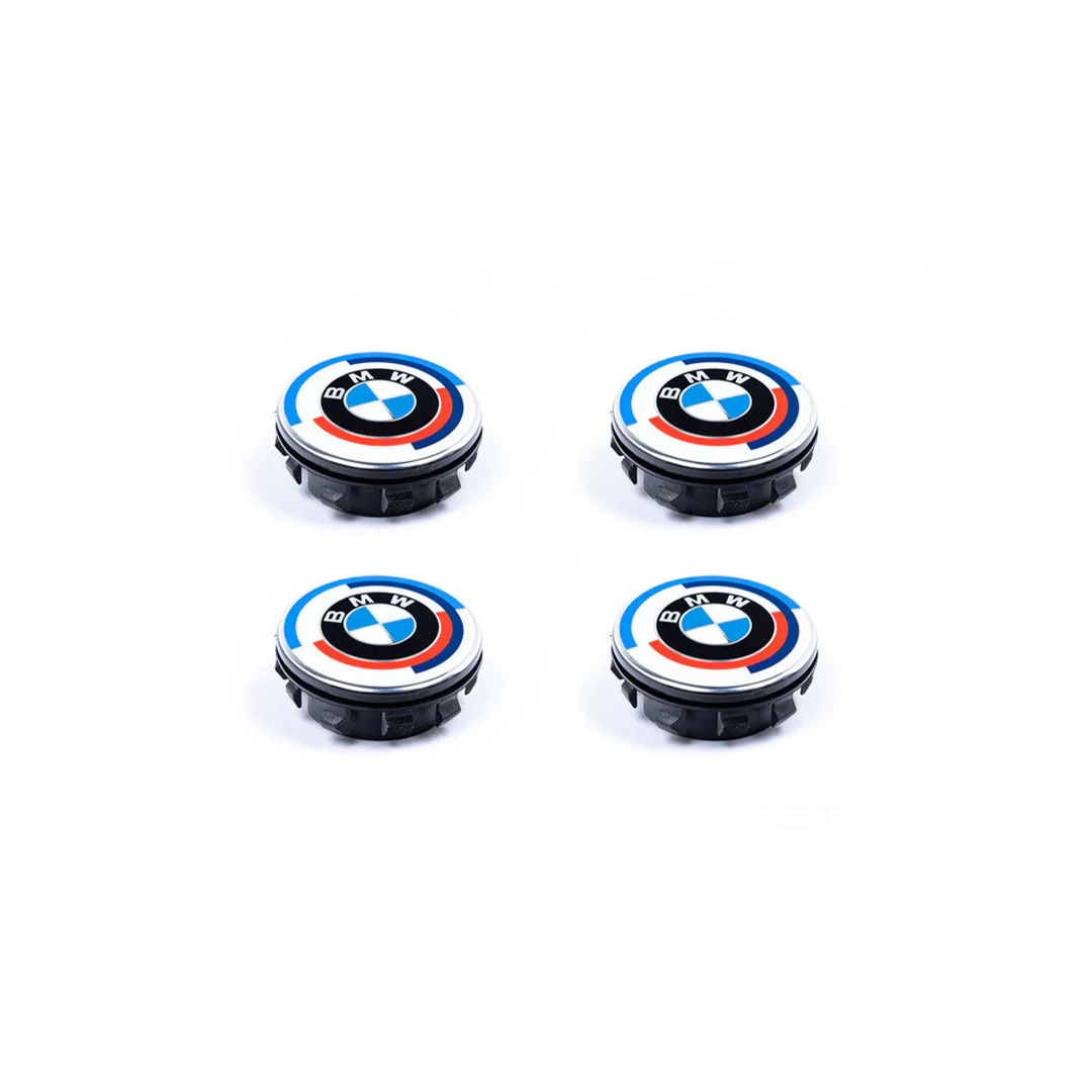 BMW 50TH ANNIVERSARY FLOATING WHEEL CENTRE CAP SET