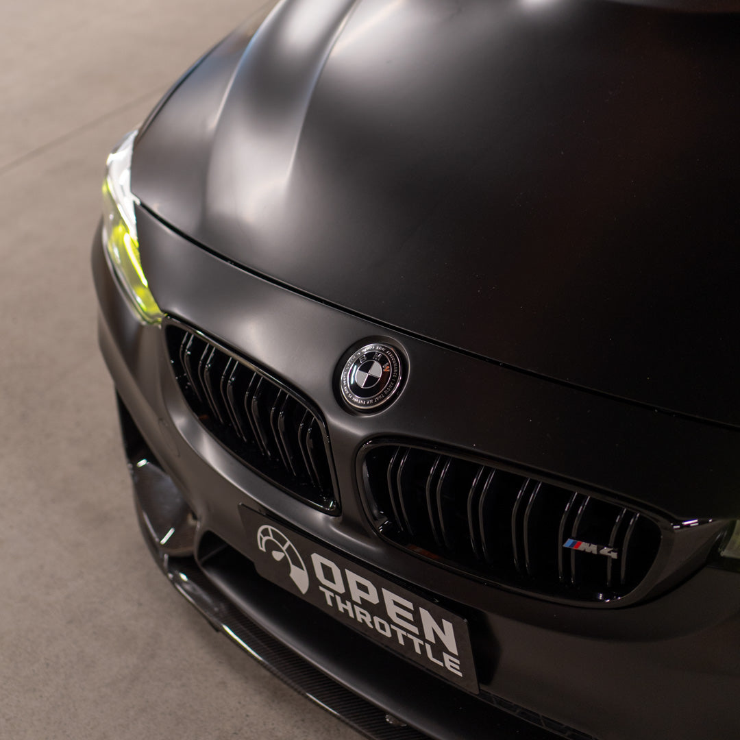 BMW 50TH ANNIVERSARY EMBLEM BADGES - BLACK & WHITE