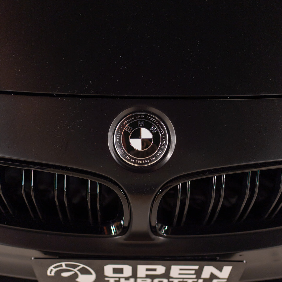 BMW 50TH ANNIVERSARY EMBLEM BADGES - BLACK & WHITE