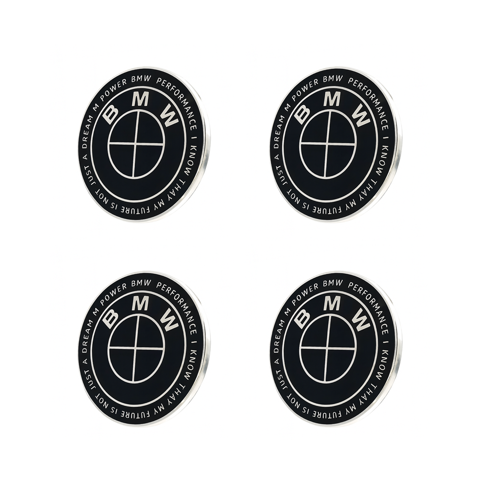 BMW 50TH ANNIVERSARY EMBLEM BADGE - FULL BLACK