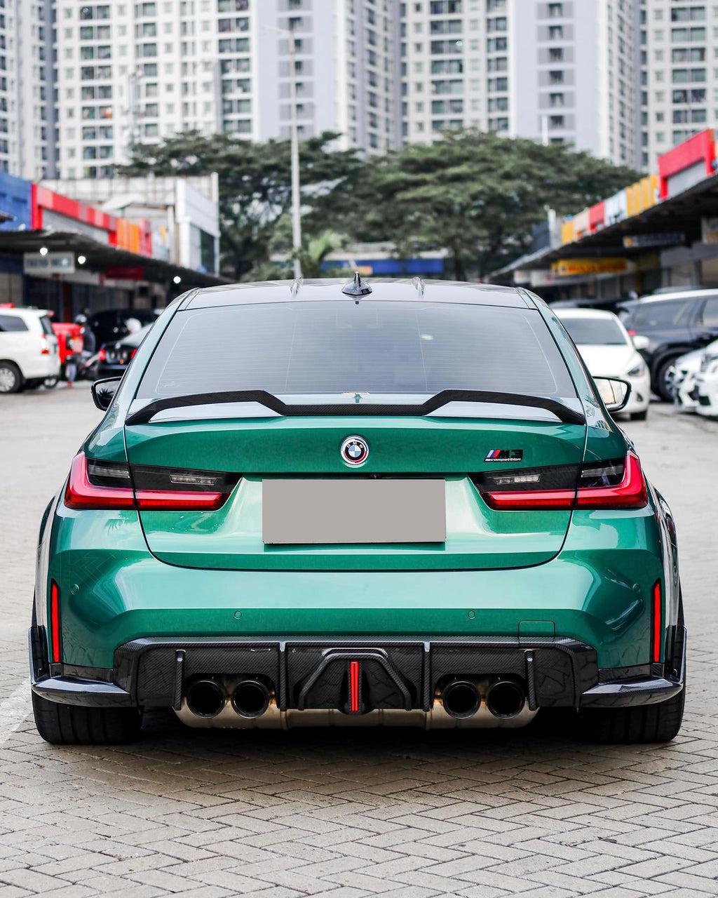 AK STYLE CARBON FIBRE REAR DIFFUSER TRIM FOR BMW G80 M3 / G82 G83 M4