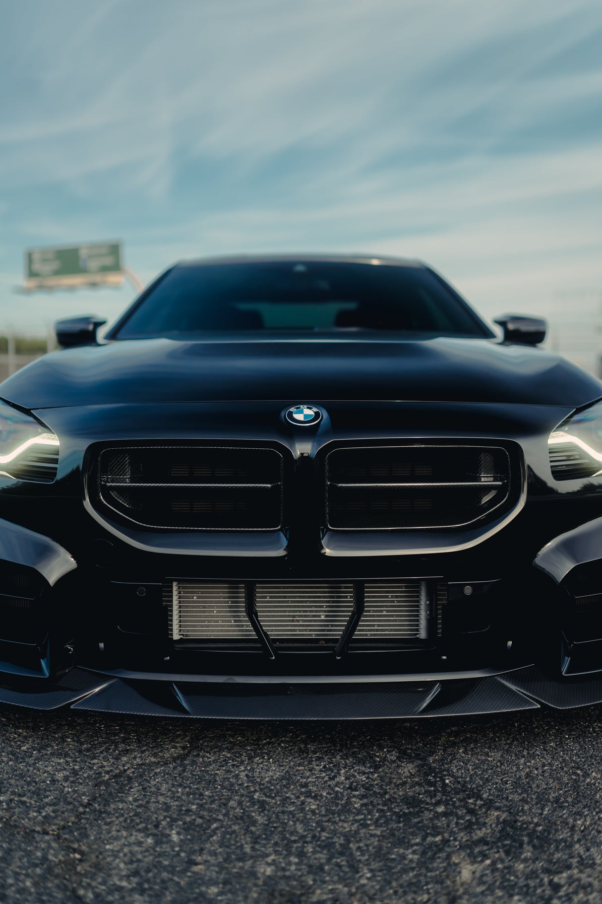 ALPHA N STYLE CARBON FIBER FRONT GRILLES FOR BMW G87 M2