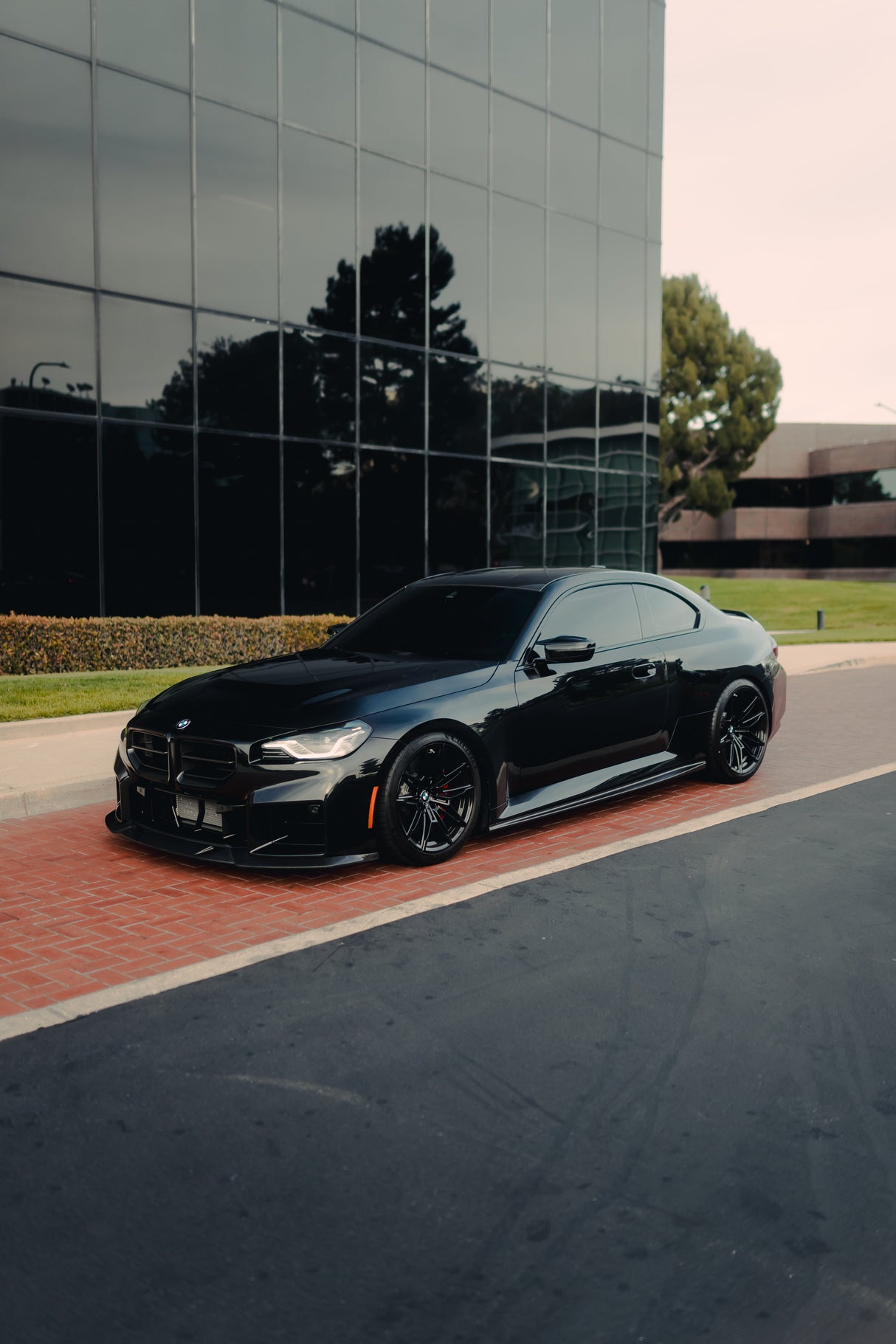 ALPHA N STYLE CARBON FIBER FRONT GRILLES FOR BMW G87 M2