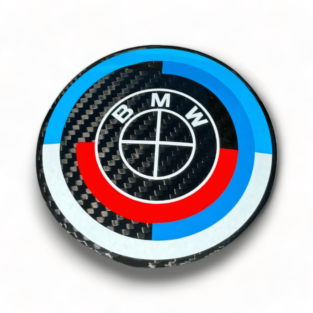 BMW CARBON FIBRE 50TH ANNIVERSARY EMBLEM BADGE