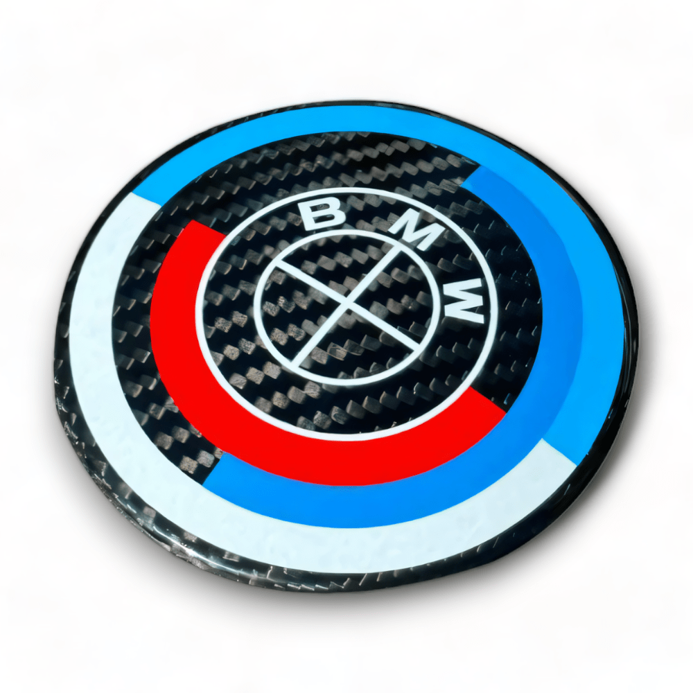 BMW CARBON FIBRE 50TH ANNIVERSARY EMBLEM BADGE