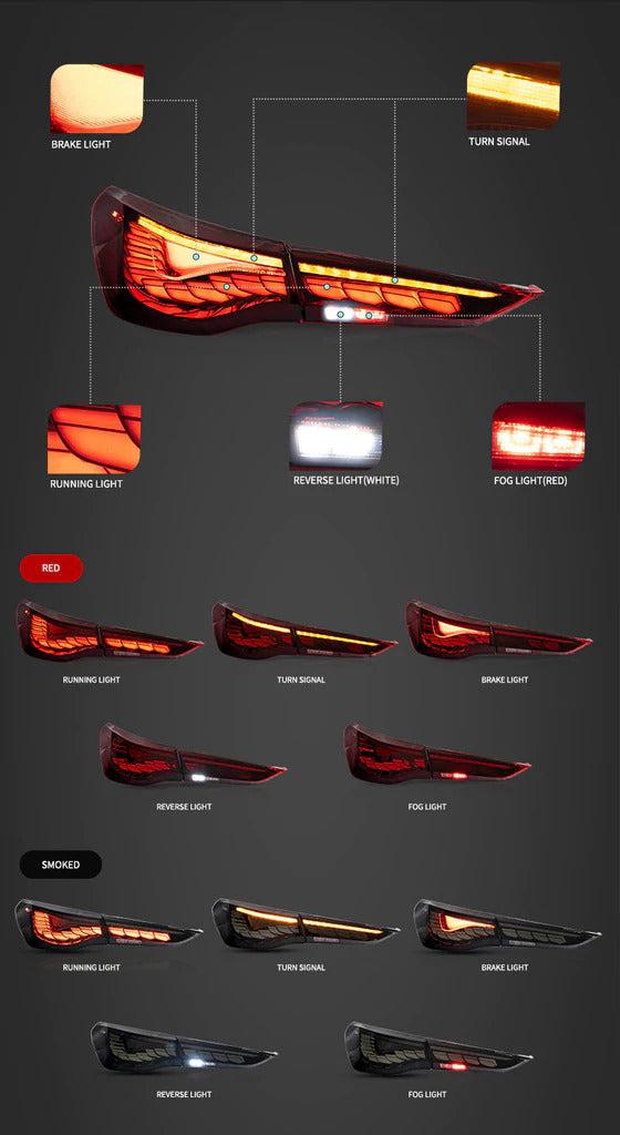 GTS STYLE OLED TAIL LIGHTS FOR BMW G82 G83 M4 / G22 G23 G26 4 SERIES