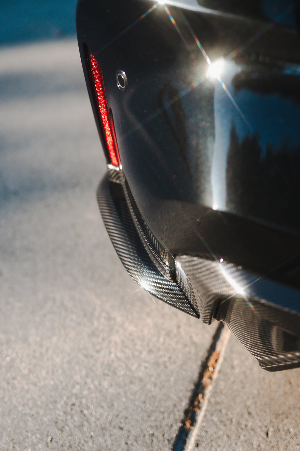 OEM STYLE CARBON FIBER REAR CANARD SPLITTERS FOR BMW G80 M3 / G82 G83 M4