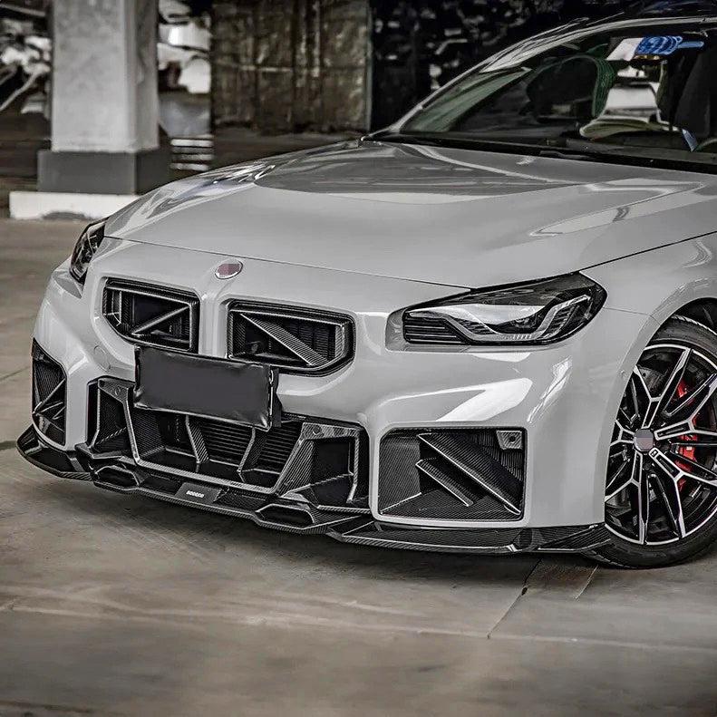 SQ STYLE CARBON FIBER FRONT GRILLES FOR BMW G87 M2