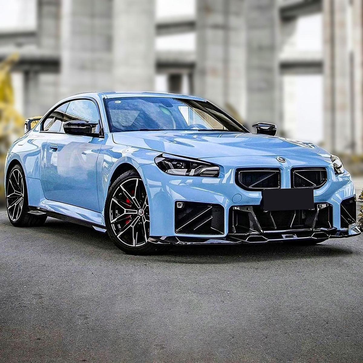 SQ STYLE CARBON FIBER FRONT GRILLES FOR BMW G87 M2