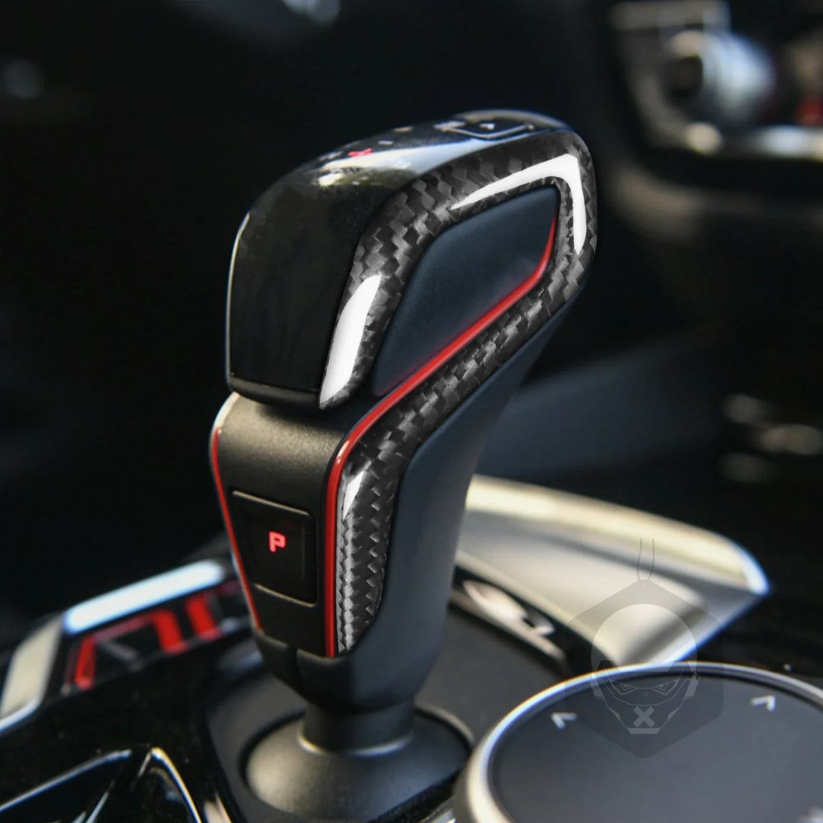 CARBON FIBER GEAR SHIFT TRIM COVER FOR BMW F90 M5 PRE LCI