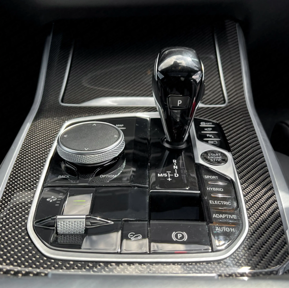 Black Carbon Fiber Stop/Start Button Cover For Bmw F44 2 Series G21 3 Series G23/G26 4 Series