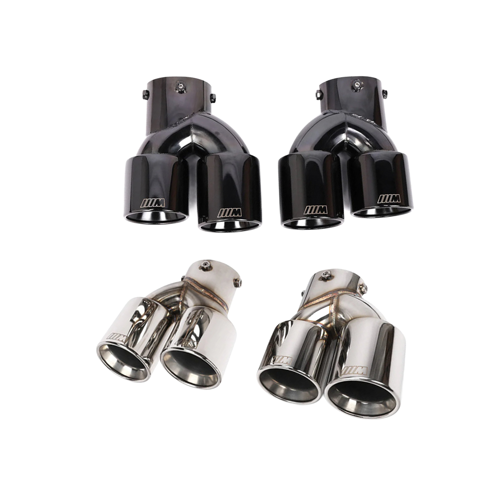 M STYLE STAINLESS STEEL QUAD EXHAUST TIPS FOR BMW G42 M240i