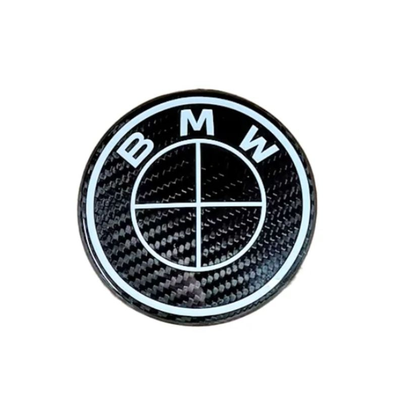 BMW BLACK CARBON FIBRE EMBLEM BADGE