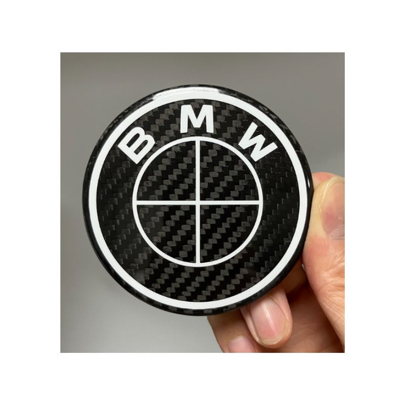 BMW BLACK CARBON FIBRE EMBLEM BADGE