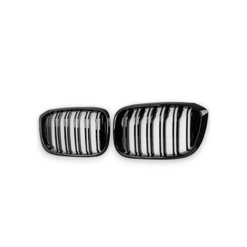 GLOSS BLACK FRONT GRILLES FOR BMW G01/G02/G08 X3 (2018-2021)