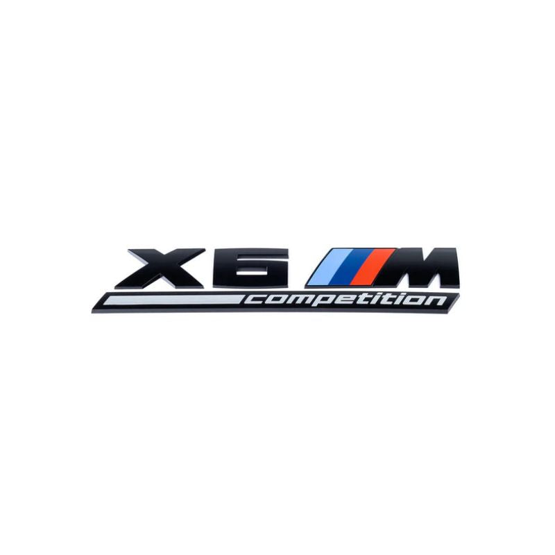 GLOSS BLACK TRUNK EMBLEM FOR BMW F96 X6M COMPETITION