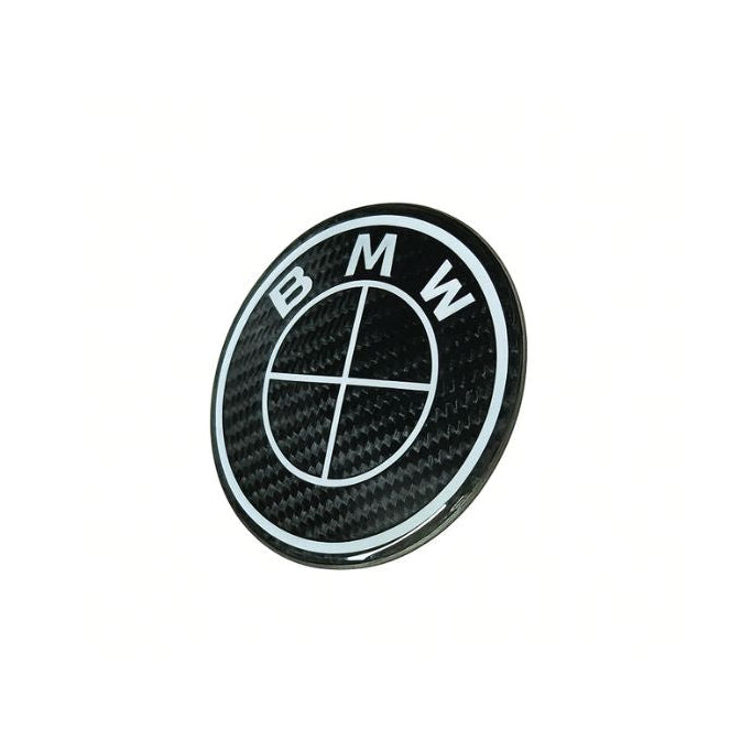 BMW BLACK CARBON FIBRE EMBLEM BADGE