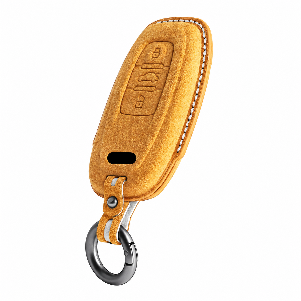 Bronze Brown Alcantara key case for Audi - Key Fob Type A