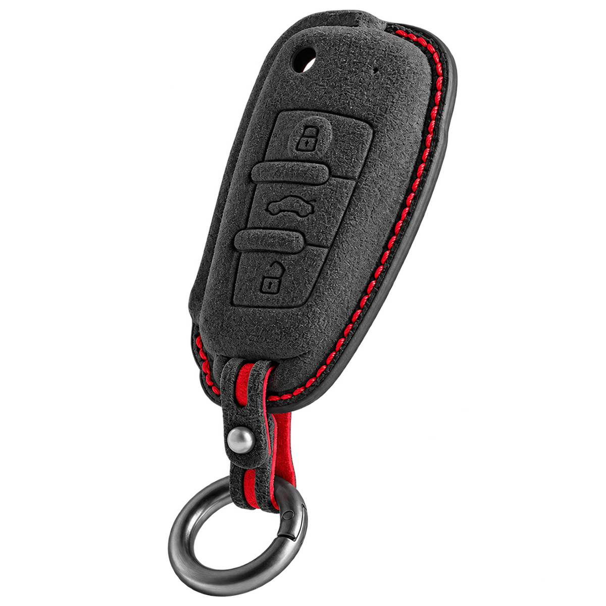Carbon Black Alcantara key case for Audi - Key Fob Type C