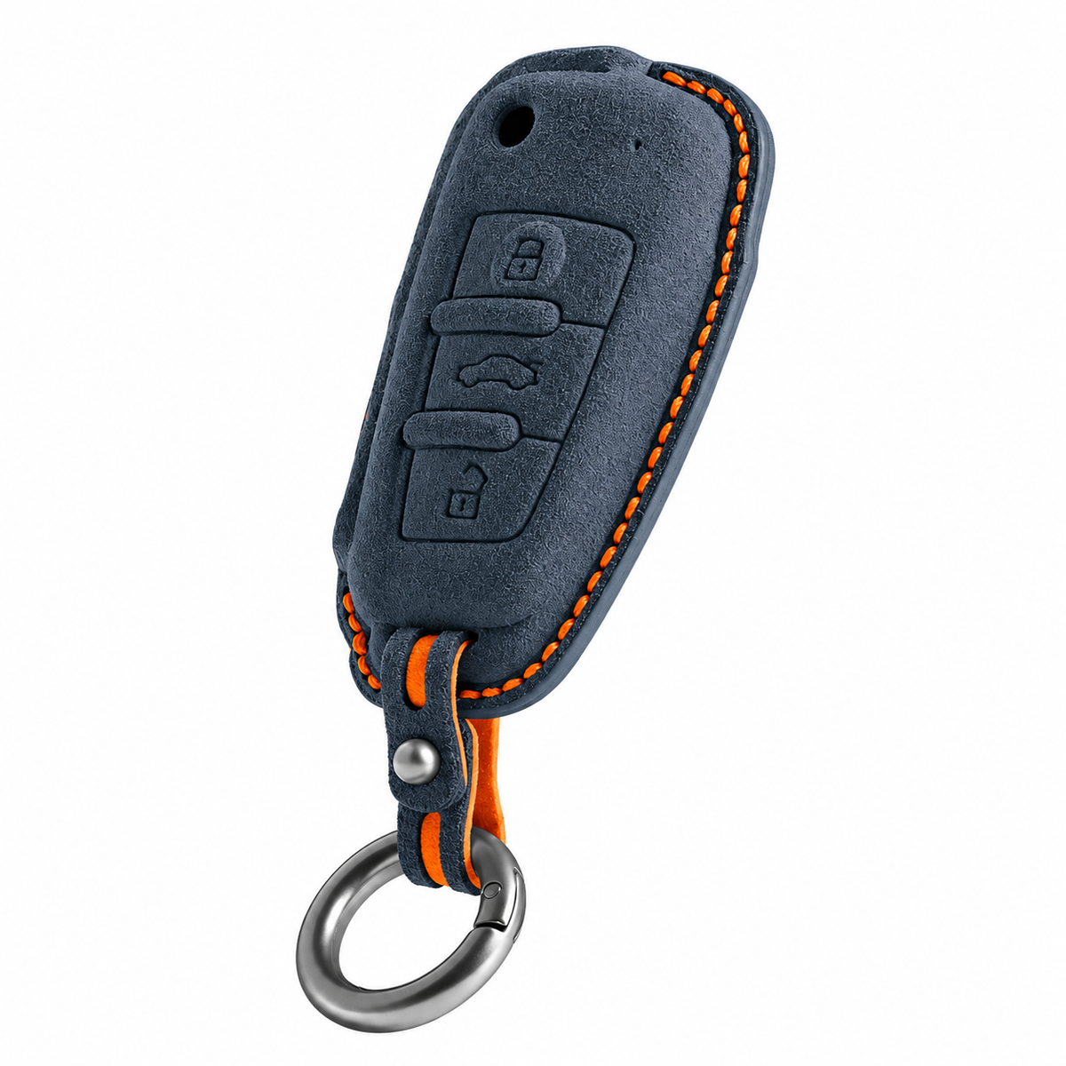 Nitrogen Blue Alcantara key case for Audi - Key Fob Type C