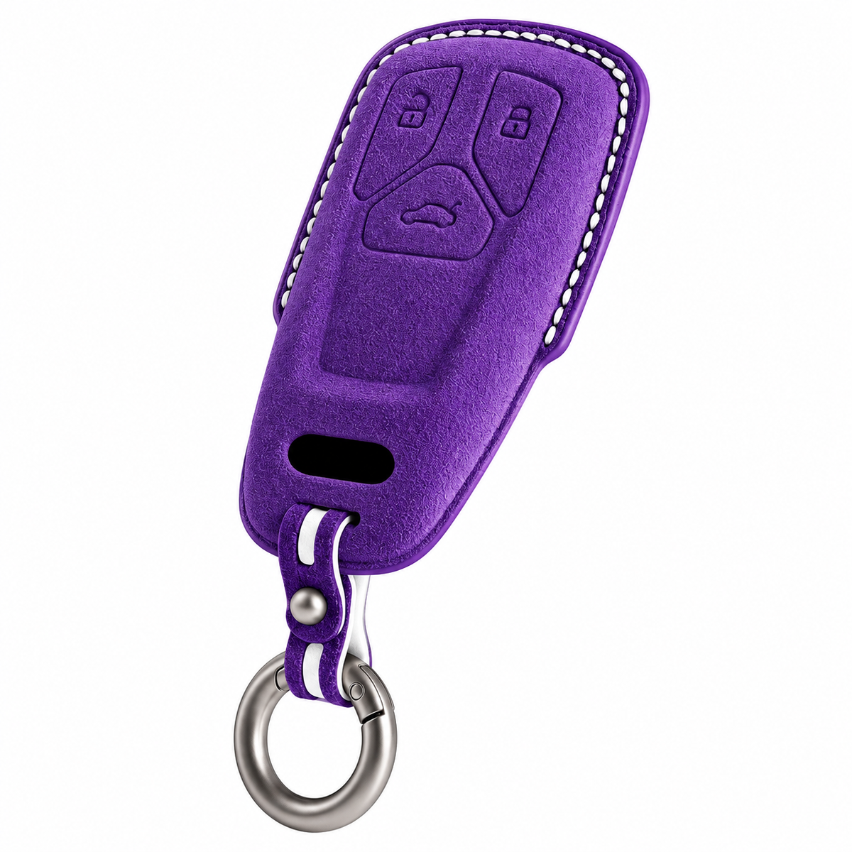 Purple Alcantara key case for Audi - Key Fob Type B