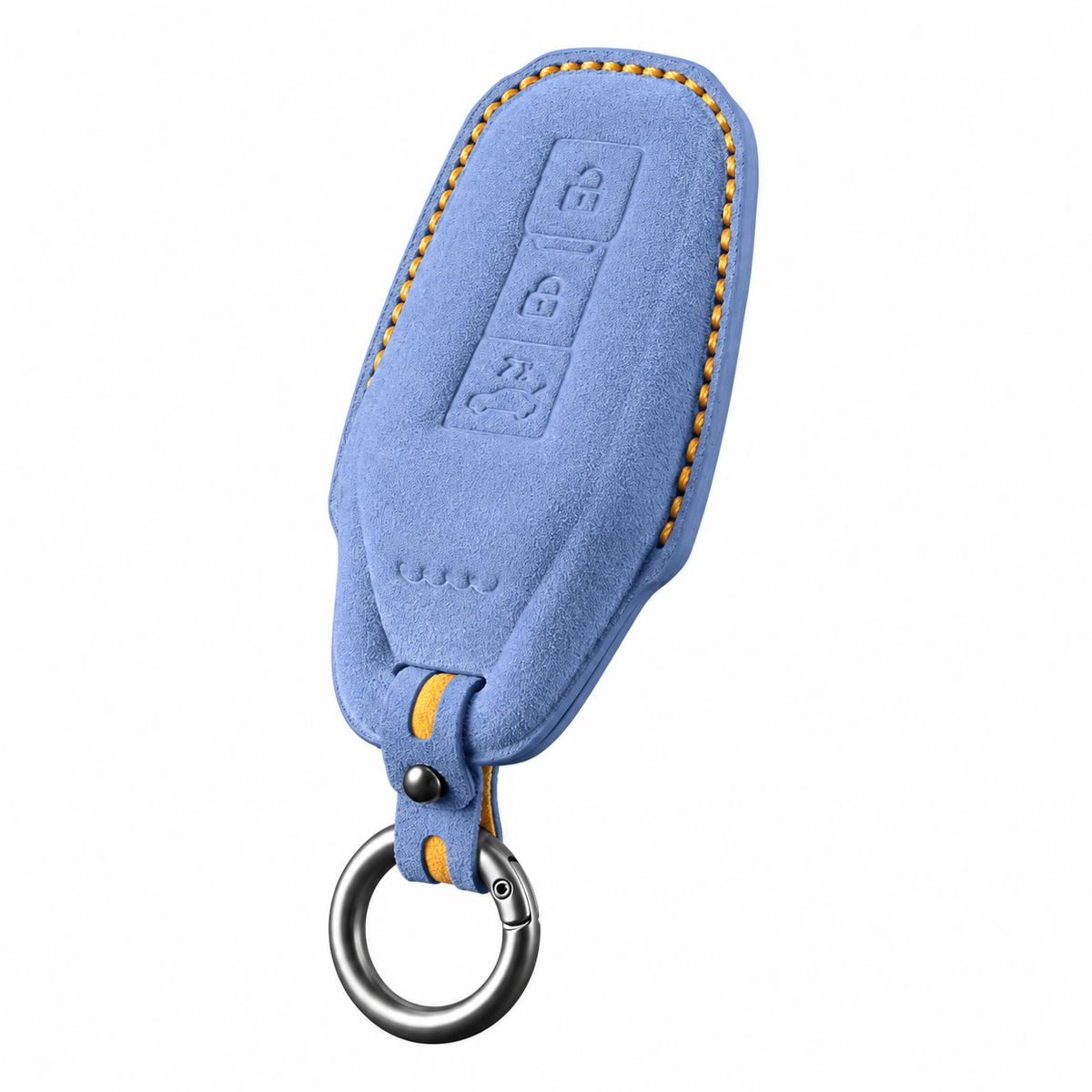 Sky Blue Alcantara key case for Audi - Key Fob Type E