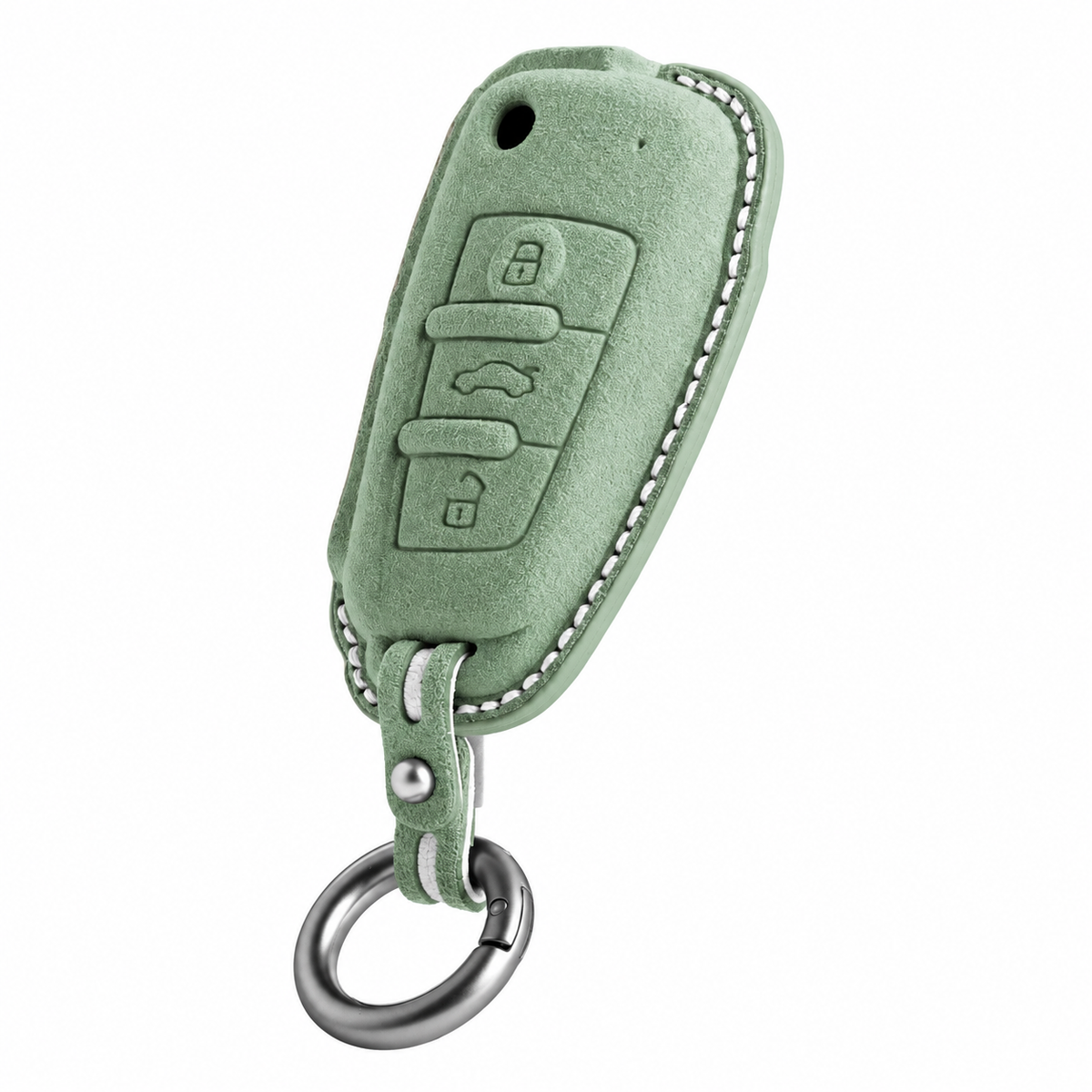 Tundra Green Alcantara key case for Audi - Key Fob Type C