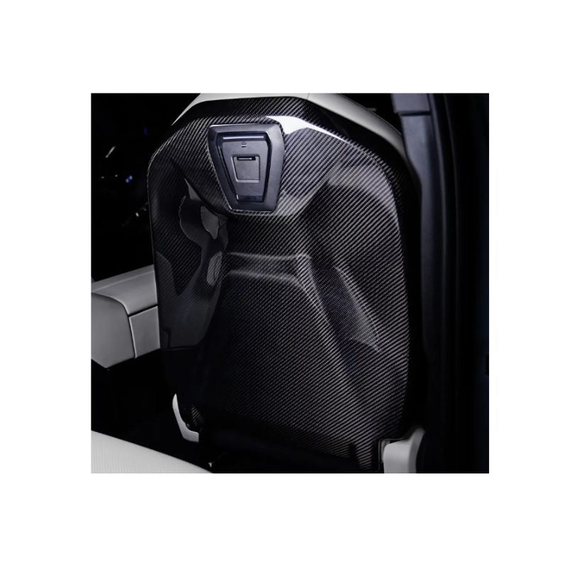 DRY CARBON FIBRE SEAT BACK TRIMS FOR BMW G60 5 SERIES