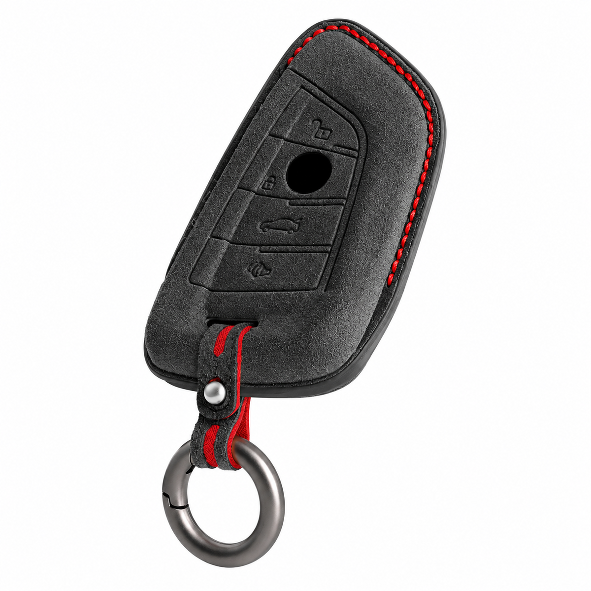 Carbon Black Alcantara key case for BMW - Key Fob Type A