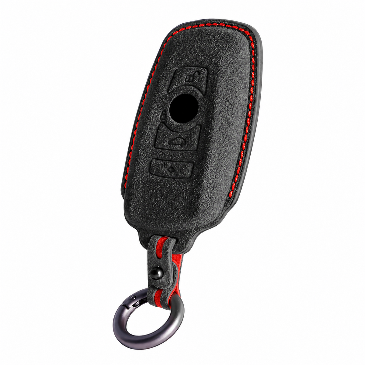 Carbon Black Alcantara key case for BMW - Key Fob Type C