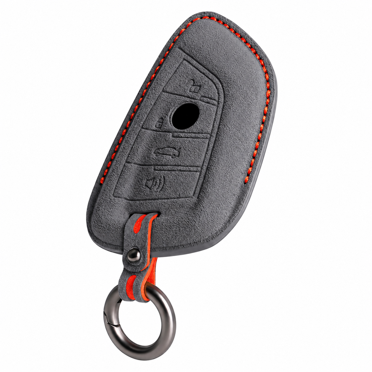 Dark Grey Alcantara key case for BMW - Key Fob Type B