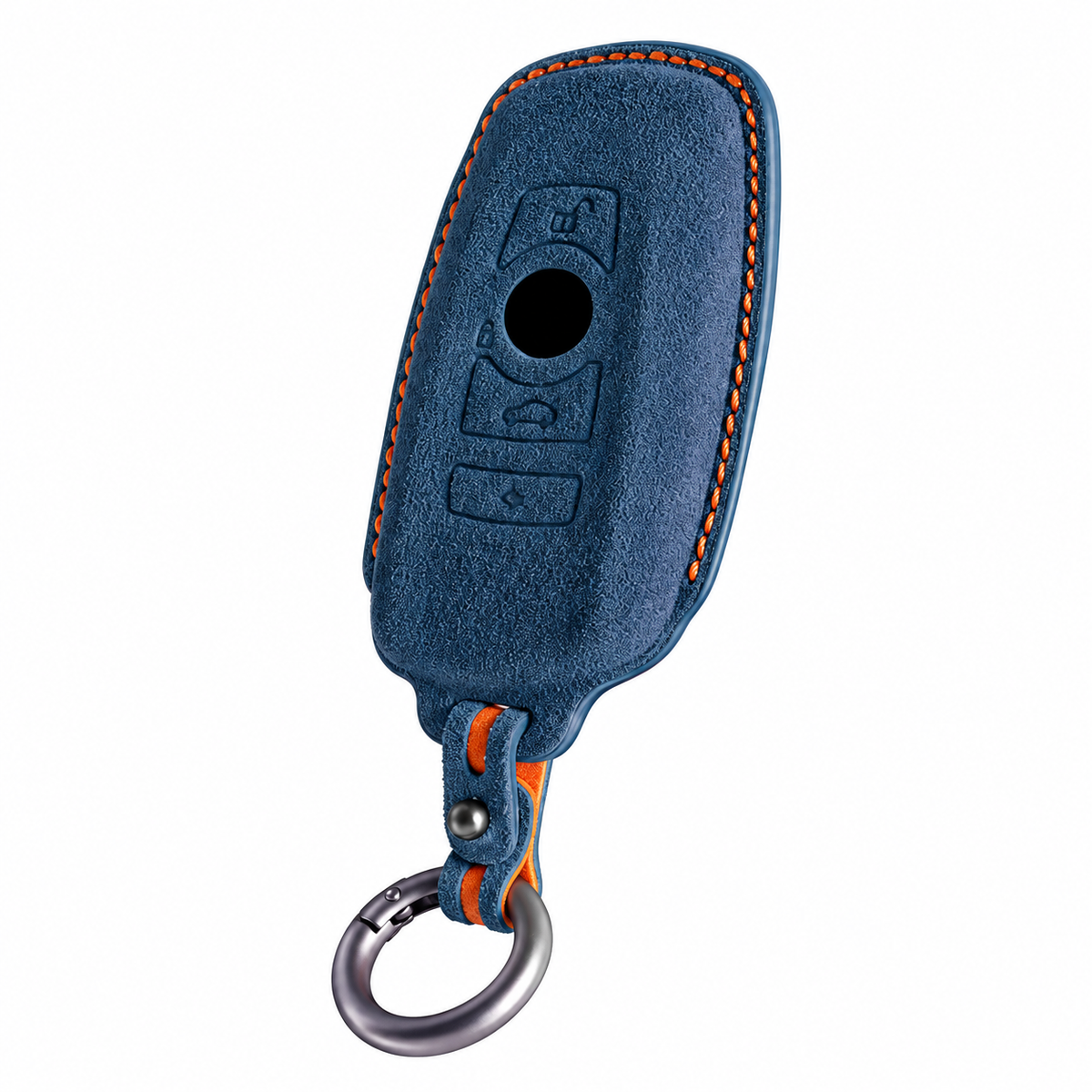 Nitrogen Blue Alcantara key case for BMW - Key Fob Type C