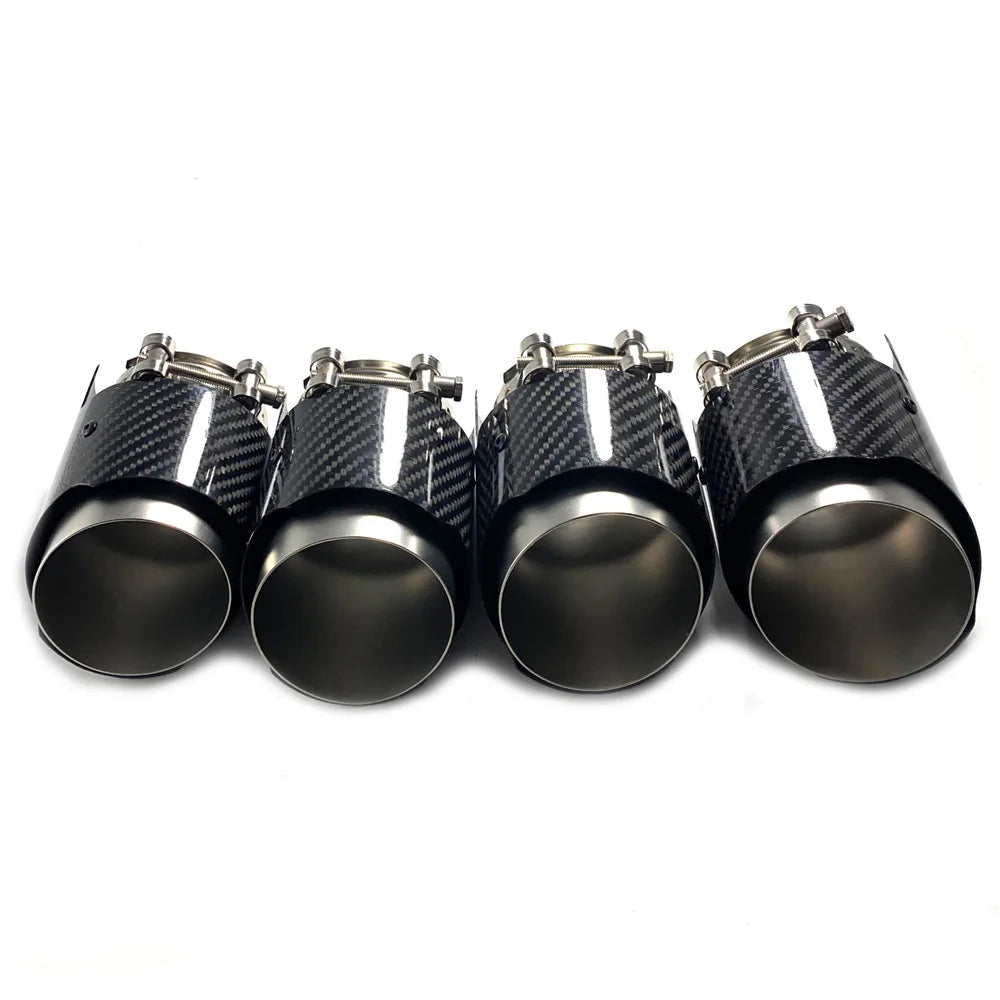 ANGLE CUT CARBON FIBER EXHAUST TIPS FOR BMW F10 M5