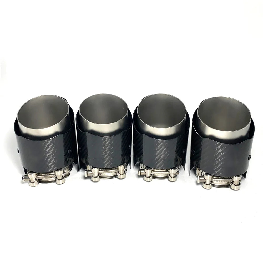 ANGLE CUT CARBON FIBER EXHAUST TIPS FOR BMW F10 M5