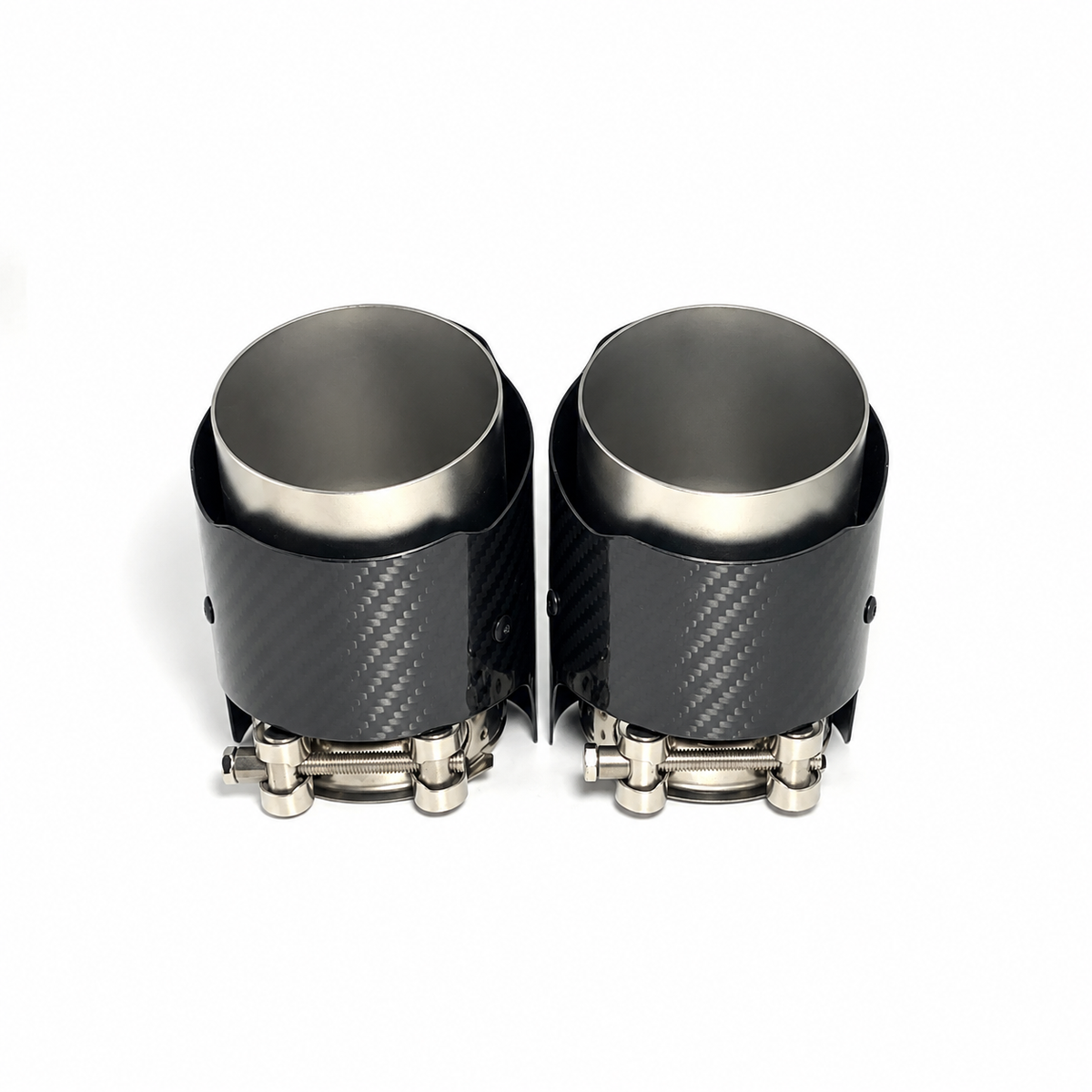 ANGLE CUT CARBON FIBER EXHAUST TIPS FOR BMW F22 F23 M235i M240i