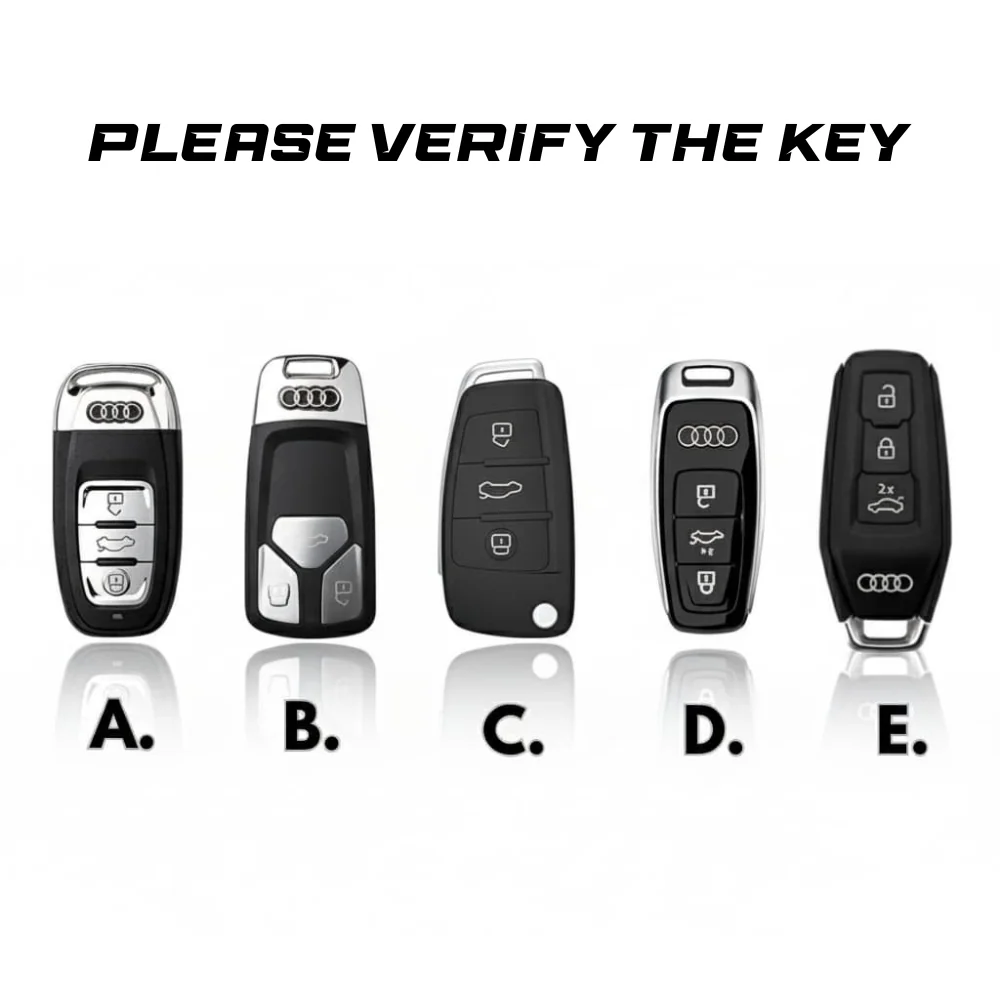 Audi key fob fitment guide - compare key types A B C D E
