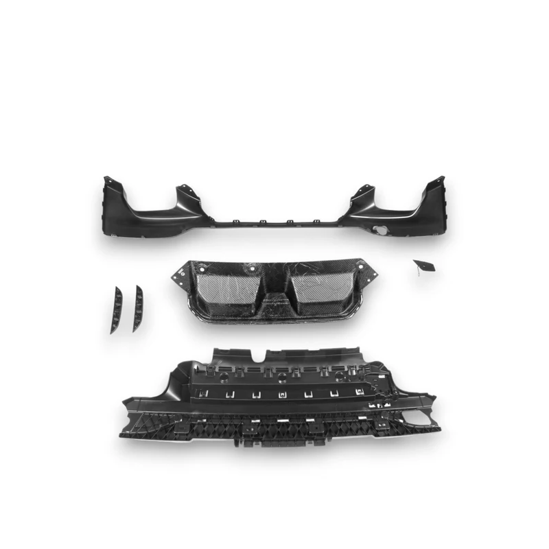 CARBON FIBRE CS STYLE REAR DIFFUSER TRIM FOR BMW G30 5 SERIES