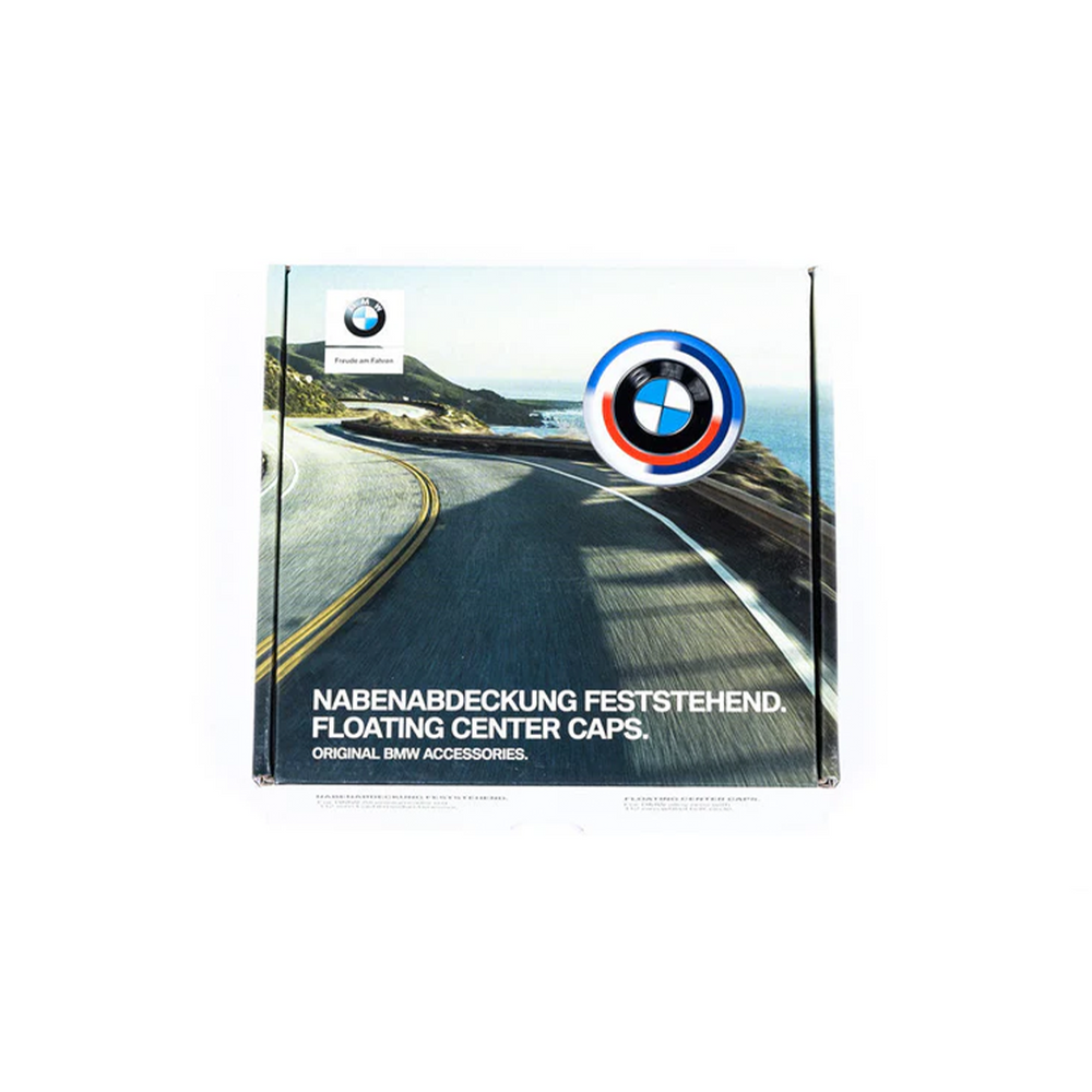 BMW 50TH ANNIVERSARY FLOATING WHEEL CENTRE CAP SET