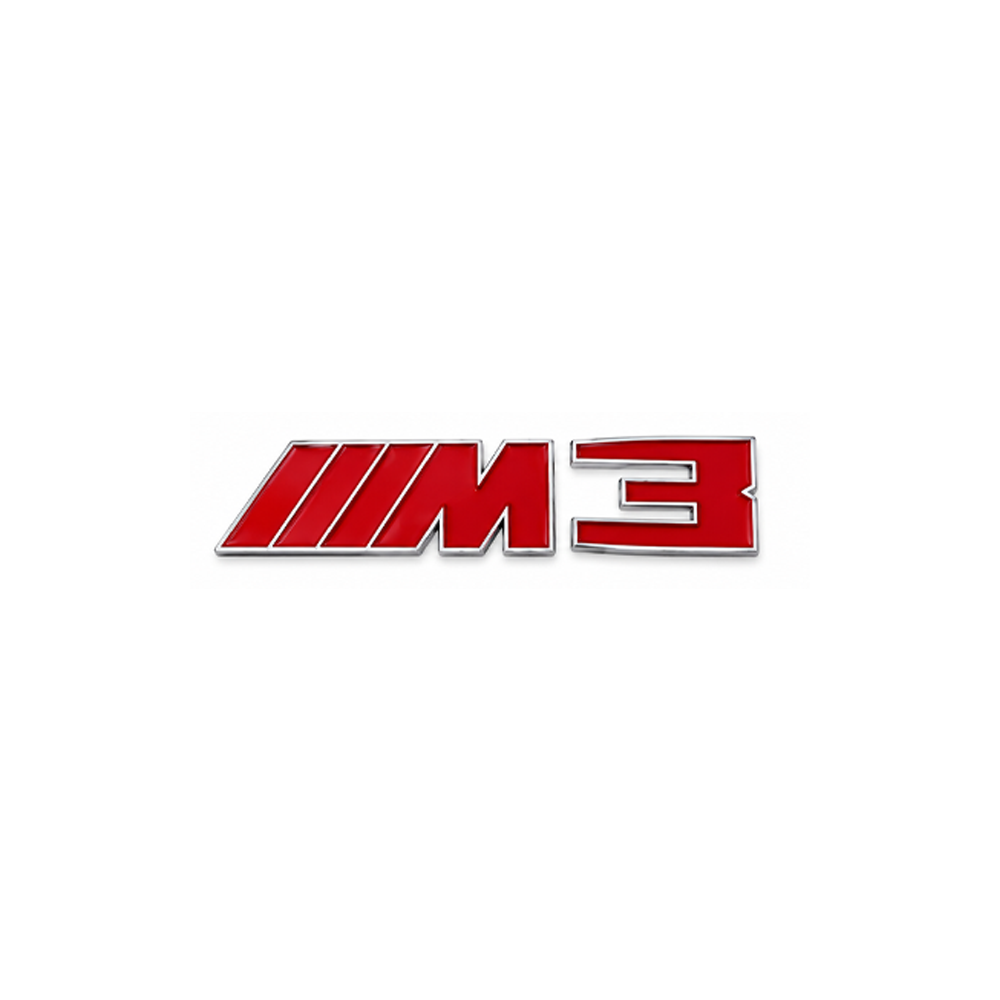 RED & SILVER M3 TRUNK EMBLEM FOR BMW F80 G80 G81 M3