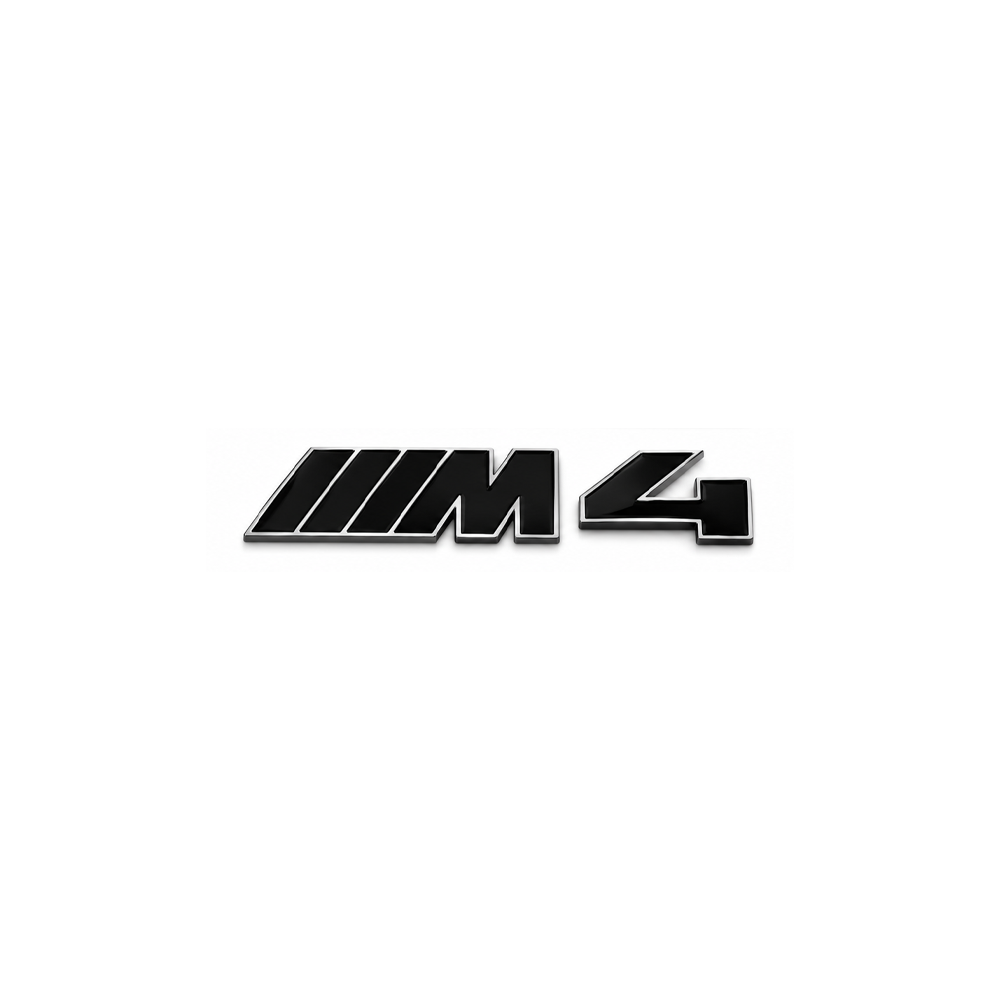 BLACK & SILVER M4 TRUNK EMBLEM FOR BMW F82 F83 G82 G83 M4
