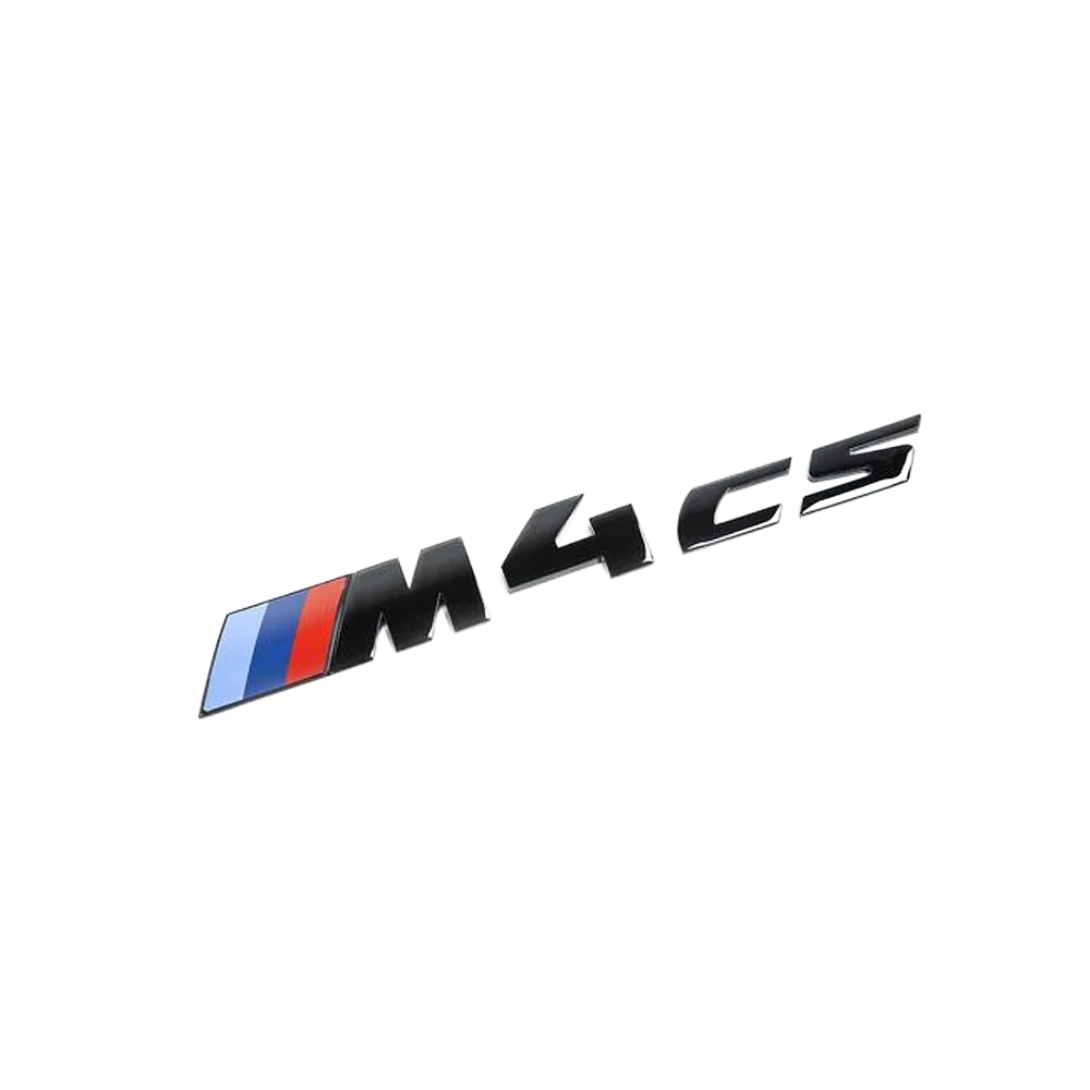 GLOSS BLACK / SILVER M4 CS BADGE TRUNK EMBLEM FOR BMW F82 M4 CS