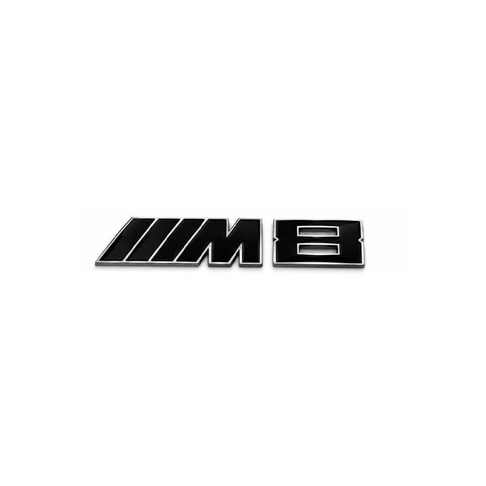 BLACK & SILVER M8 TRUNK EMBLEM FOR BMW F91 F92 F93 M8