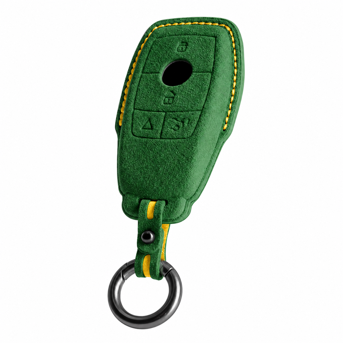 Cool Green Alcantara key case for Mercedes - Key Fob Type B