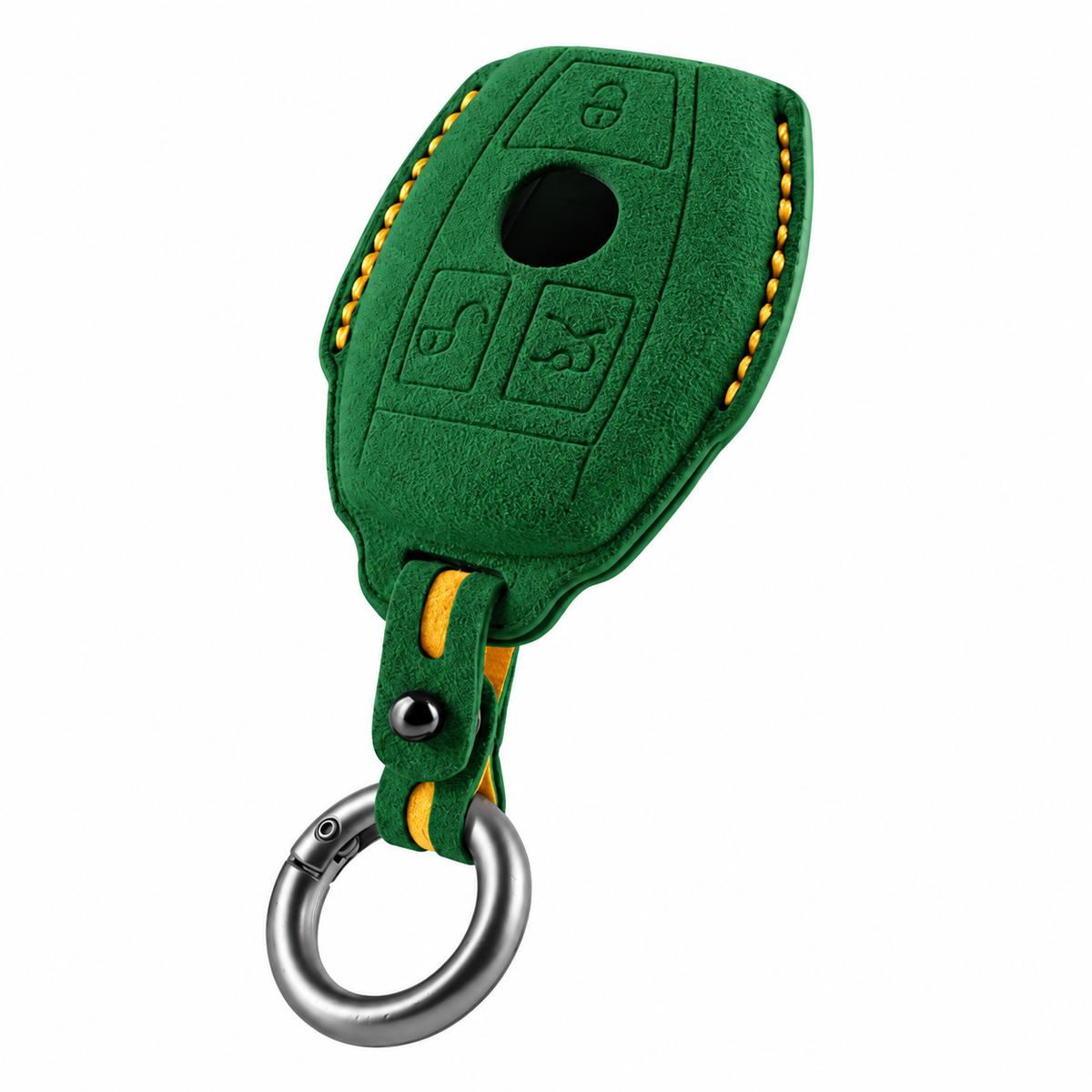 Cool Green Alcantara key case for Mercedes - Key Fob Type F