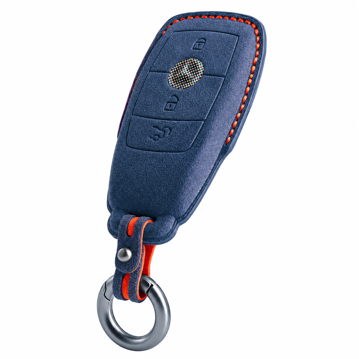 Nitrogen Blue Alcantara key case for Mercedes - Key Fob Type A