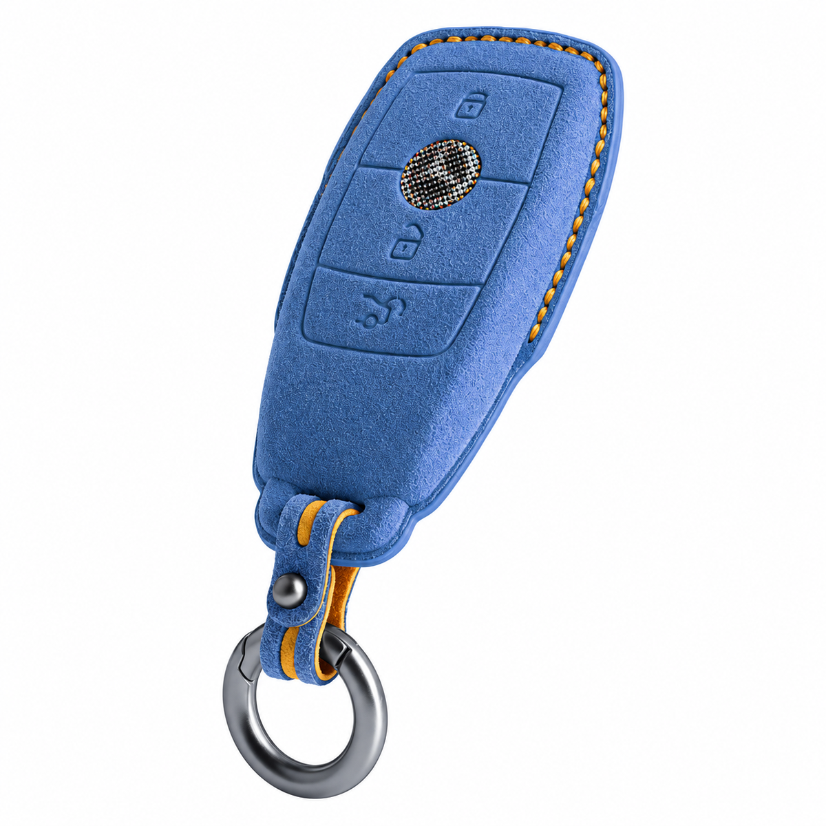 Sky Blue Alcantara key case for Mercedes - Key Fob Type A