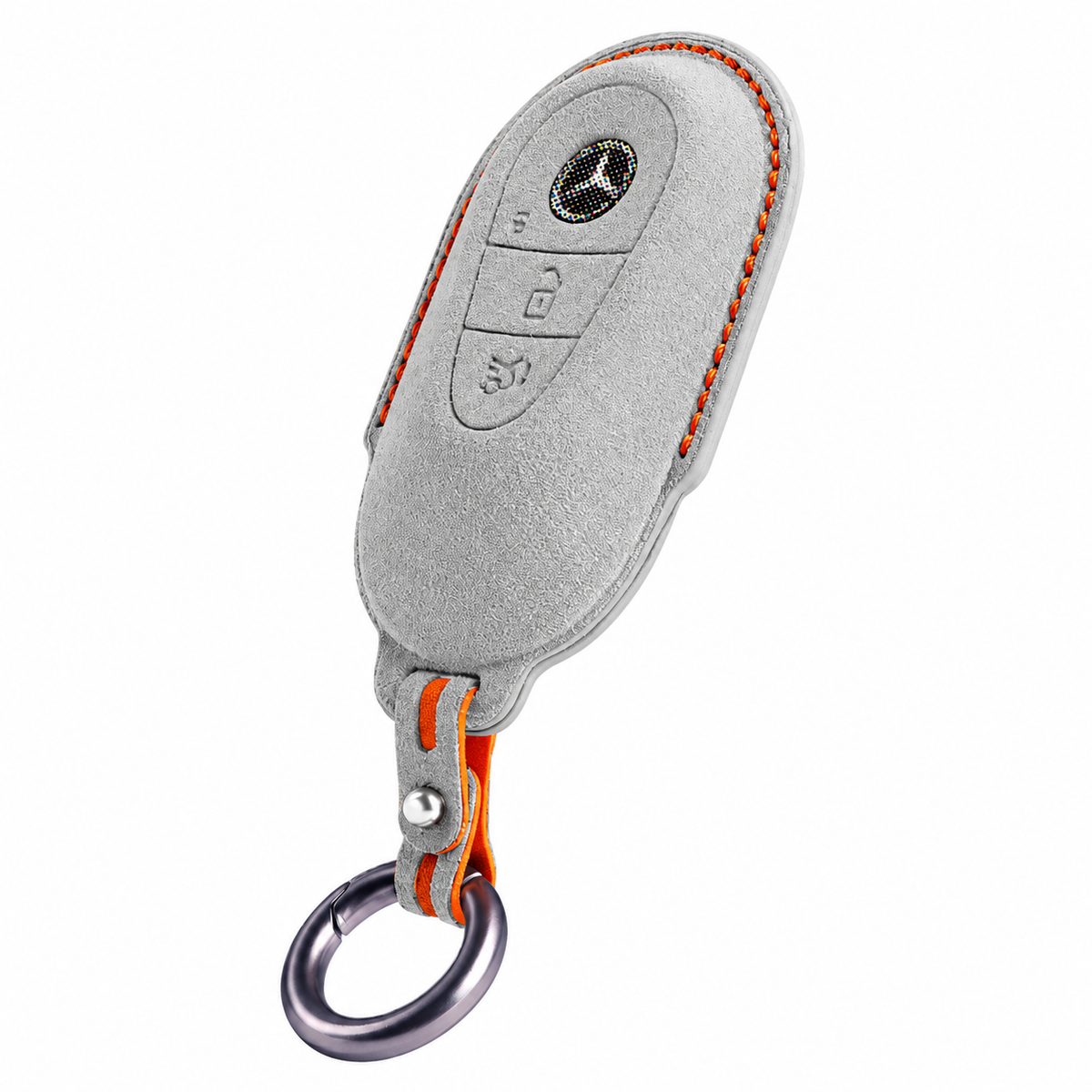 Titanium Grey Alcantara key case for Mercedes - Key Fob Type C